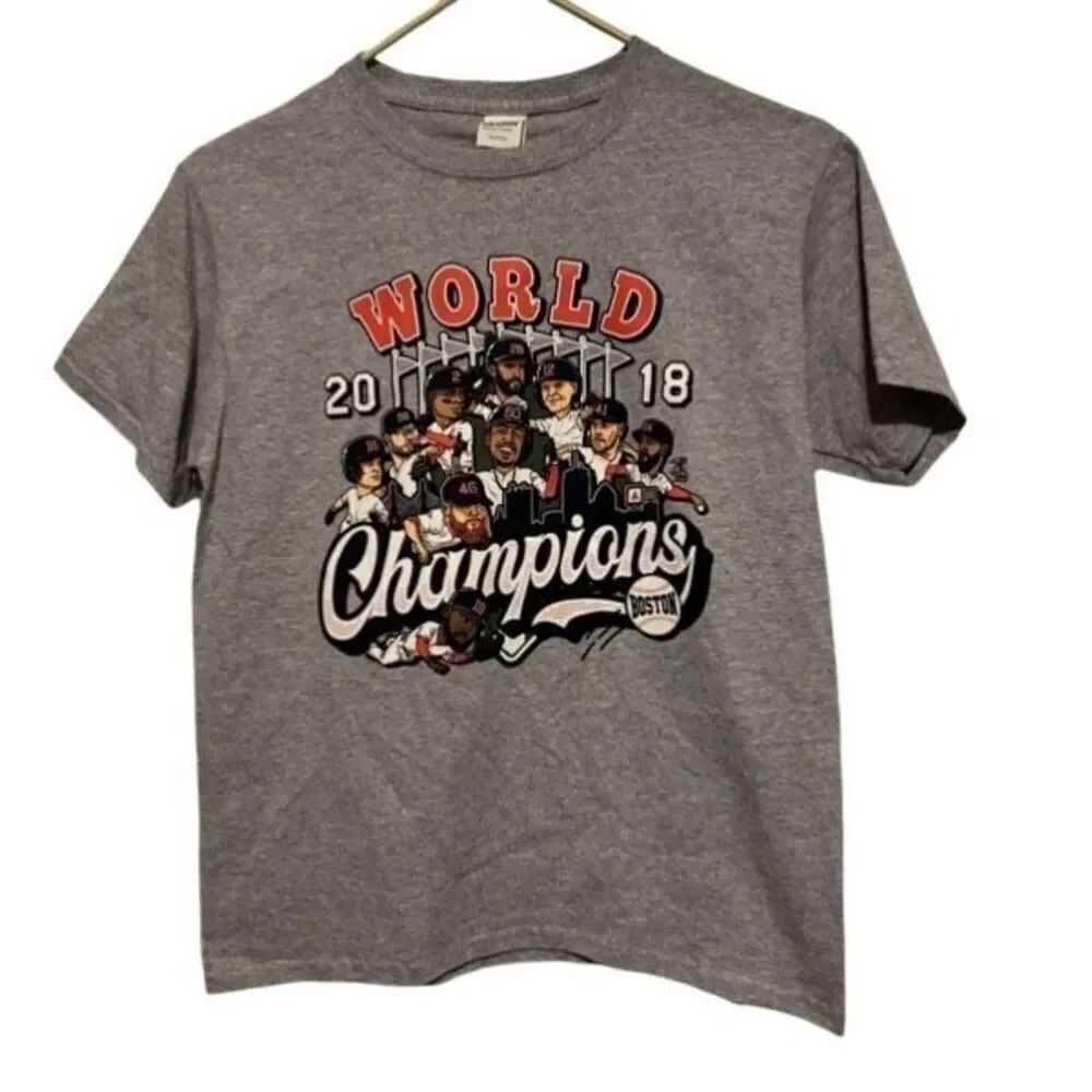 Boston Red Sox 2018 World Series Champs Size Youth Large T-Shirt *New*